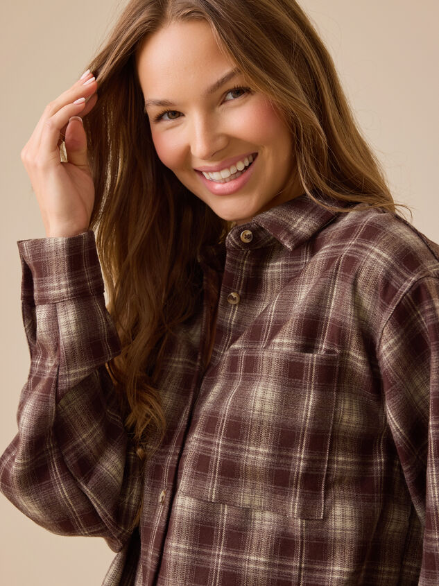 Gianna Plaid Button Up Top Detail 5 - TULLABEE