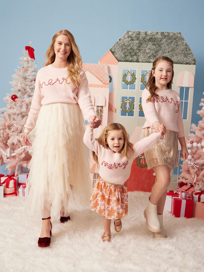 Merry Candy Cane Baby Sweater - TULLABEE