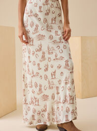 Indie Western Maxi Skirt Detail 2 - TULLABEE