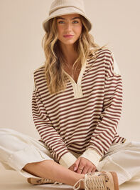 Aileen Oversized Striped Polo - TULLABEE