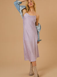 Eva Satin Midi Dress Detail 2 - TULLABEE