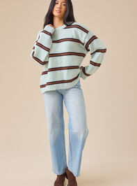 Faye Stripe Sweater Detail 3 - TULLABEE
