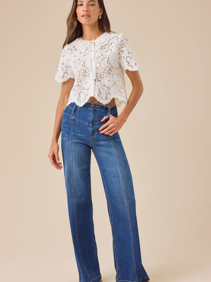 Katherine High Rise Seam Jean - TULLABEE