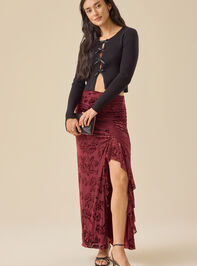 Perrin Velvet Midi Skirt - TULLABEE
