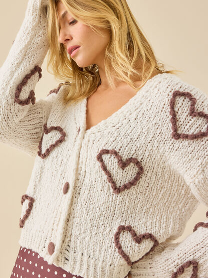 Miller 3D Heart Cardigan - TULLABEE