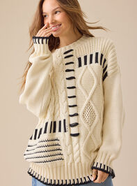 Cierra Cable Whipstitch Sweater - TULLABEE