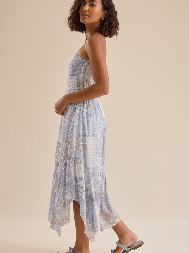 Jazmine Patchwork Midi Dress Detail 5 - TULLABEE