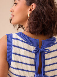 Natalie Tie Back Sweater Vest Detail 5 - TULLABEE