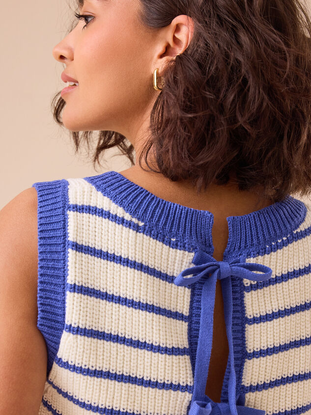 Natalie Tie Back Sweater Vest Detail 5 - TULLABEE