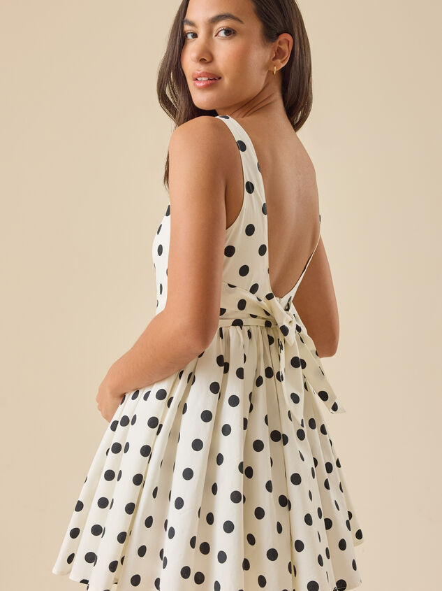Coco Polka-Dot Mini Dress Detail 5 - TULLABEE