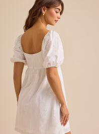 Jordan Bow Eyelet Mini Dress Detail 4 - TULLABEE