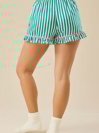 Rosemary Satin Stripe Sleep Short Detail 4 - TULLABEE