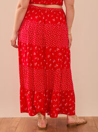 Fleur Floral Maxi Skirt Detail 4 - TULLABEE