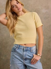 Nova Cashmere Cropped Sweater Detail 4 - TULLABEE