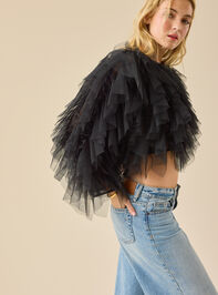 Tatiana Long Sleeve Ruffle Top Detail 4 - TULLABEE