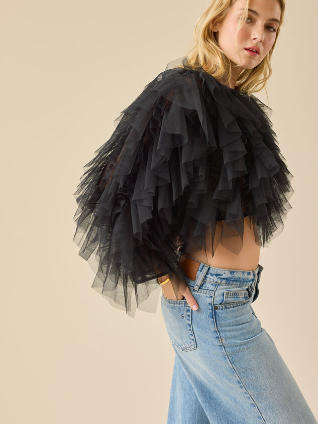 Tatiana Long Sleeve Ruffle Top Detail 4 - TULLABEE