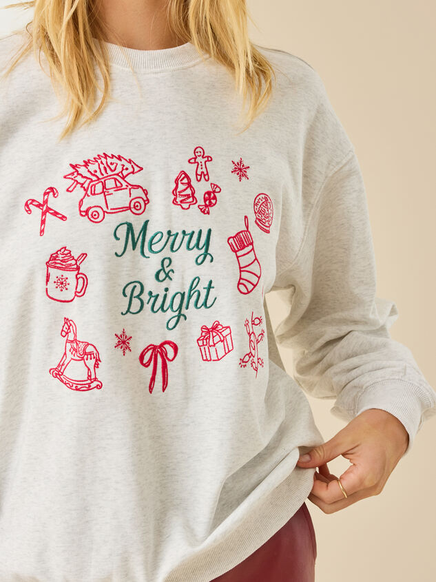 Merry and Bright Icon Pullover Detail 2 - TULLABEE