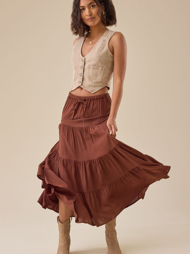 Lorie Midi Skirt Detail 6 - TULLABEE
