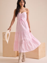 Maisie Eyelet Midi Dress Detail 2 - TULLABEE