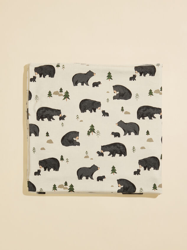 Black Bear Swaddle Detail 2 - TULLABEE