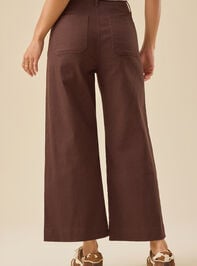 Ellie Linen Crop Pants Detail 5 - TULLABEE
