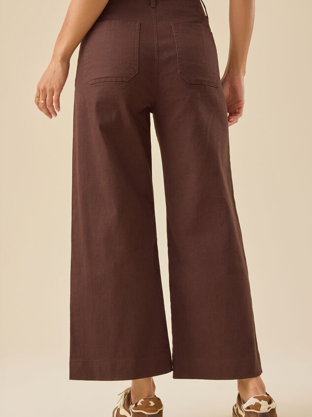 Ellie Linen Crop Pants Detail 5 - TULLABEE