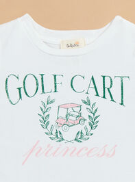 Golf Cart Princess Graphic Tee Detail 3 - TULLABEE