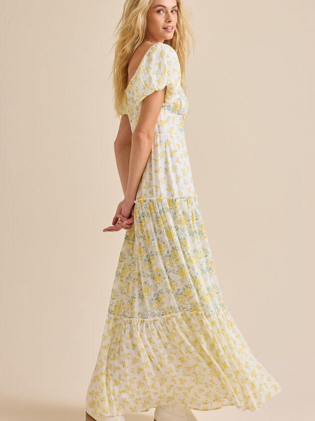 Delilah Floral Maxi Dress Detail 3 - TULLABEE