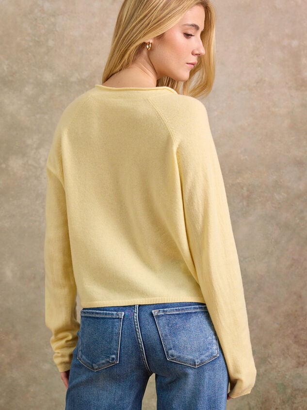 Brighton Cashmere Roll Neck Cardigan Detail 6 - TULLABEE