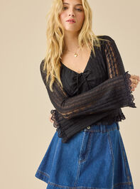 Boston Bell Sleeve Lace Top Detail 3 - TULLABEE