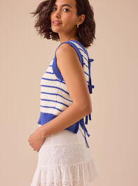 Natalie Tie Back Sweater Vest Detail 4 - TULLABEE