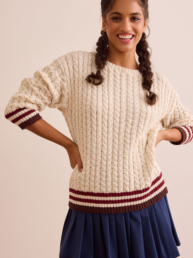 Varsity Luxe Sweater Detail 3 - TULLABEE