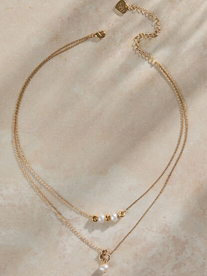 Eliza Layered Pearl Necklace - TULLABEE
