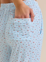 Piper Floral and Fruit Sleep Pant Detail 5 - TULLABEE