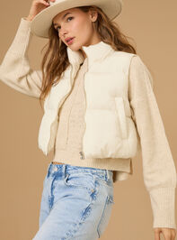 Nora Cropped Puffer Vest - TULLABEE
