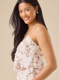 Becca Floral Tiered Tank Detail 4 - TULLABEE