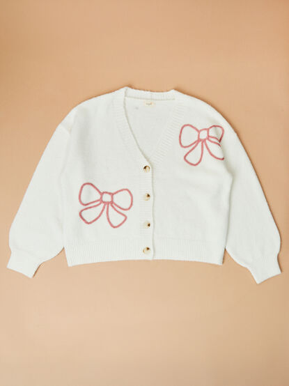Bailey Bow Stitch Mama Cardigan - TULLABEE