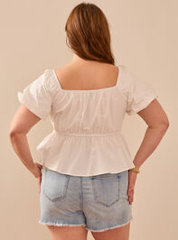 Beryl Poplin Babydoll Top Detail 5 - TULLABEE