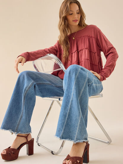 Lila Tiered Babydoll Top - TULLABEE