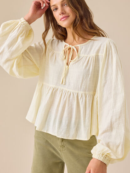 Landrie Tiered Babydoll Top - TULLABEE