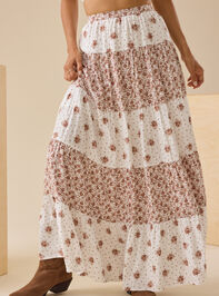 Arabella Floral Maxi Skirt Detail 2 - TULLABEE