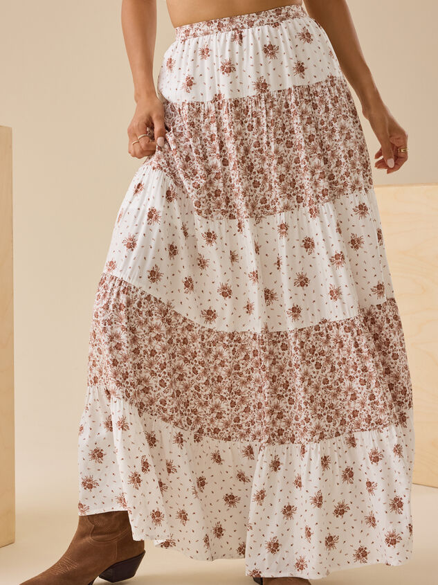 Arabella Floral Maxi Skirt Detail 2 - TULLABEE