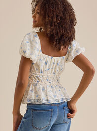 Blythe Floral Babydoll Top Detail 5 - TULLABEE