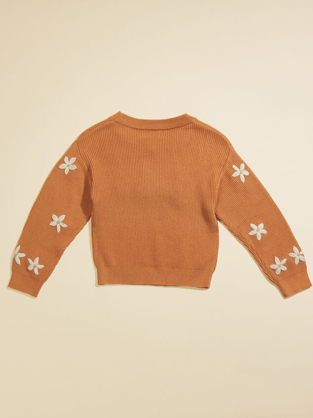 Babe Flower Stitch Sweater Detail 3 - TULLABEE