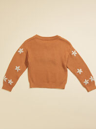 Babe Flower Stitch Sweater Detail 3 - TULLABEE