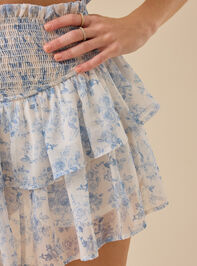 Zara Smocked Floral Mini Skirt Detail 2 - TULLABEE