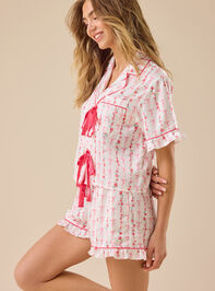 Kelyse Floral Satin Sleep Top Detail 4 - TULLABEE