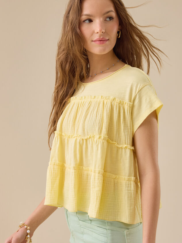 Rebecca Tiered Babydoll Top Detail 3 - TULLABEE