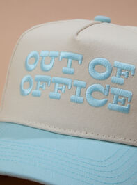 Out Of Office Trucker Hat Detail 2 - TULLABEE
