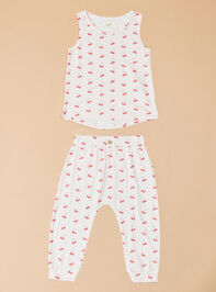 Cutie Cherry Tank and Pant Set - TULLABEE